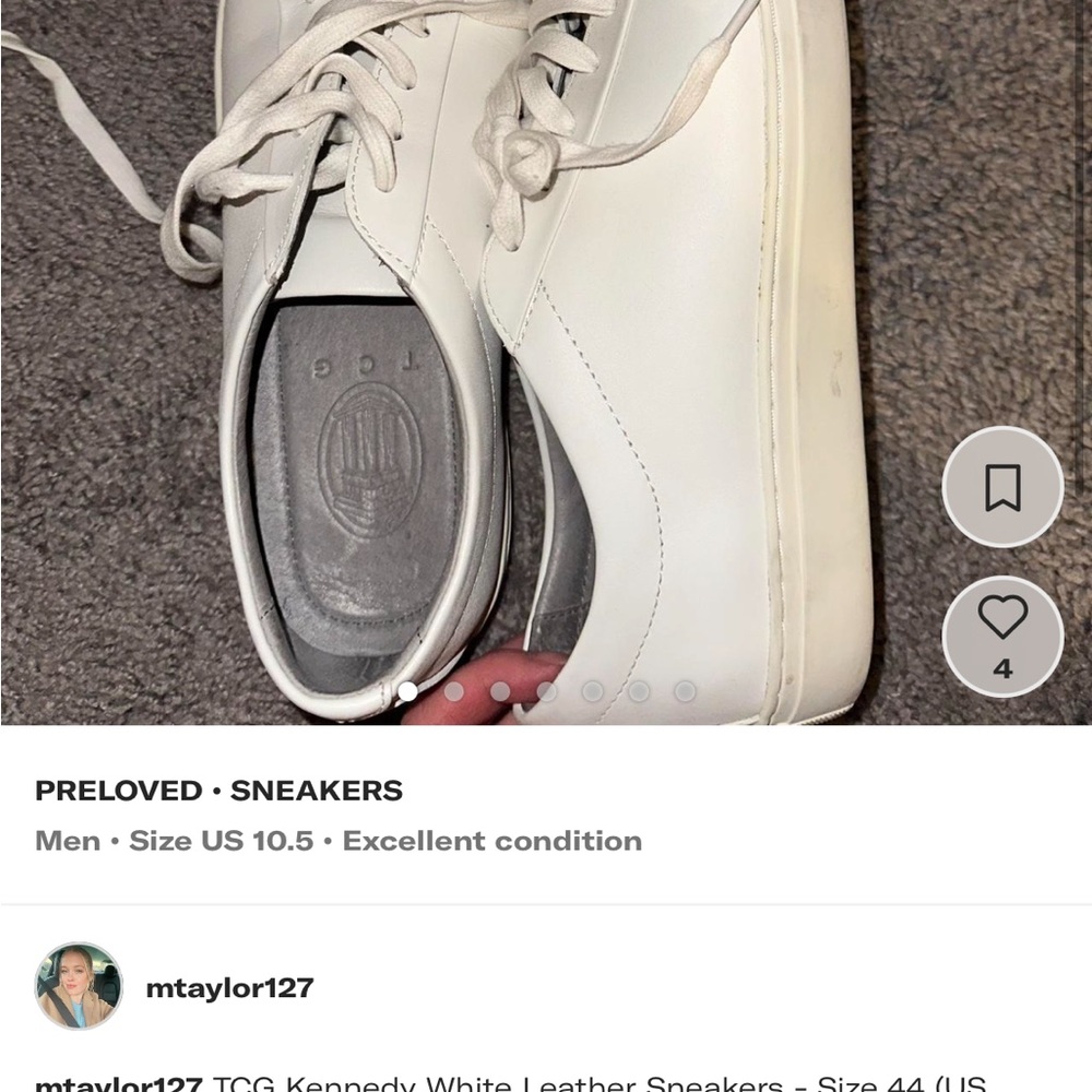 TC Classic White Leather Sneakers